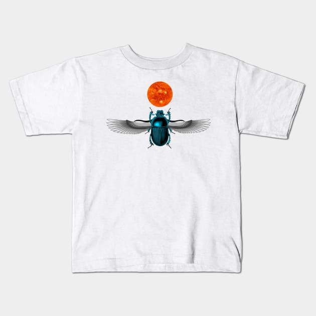 Egyptian Scarab Kids T-Shirt by icarusismartdesigns